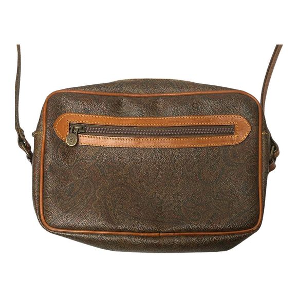 Kendo's Handbags - Kendo’s Clutch Handbag Brown Paisley Leather Women’s Made In Italy Purse Bag Vtg